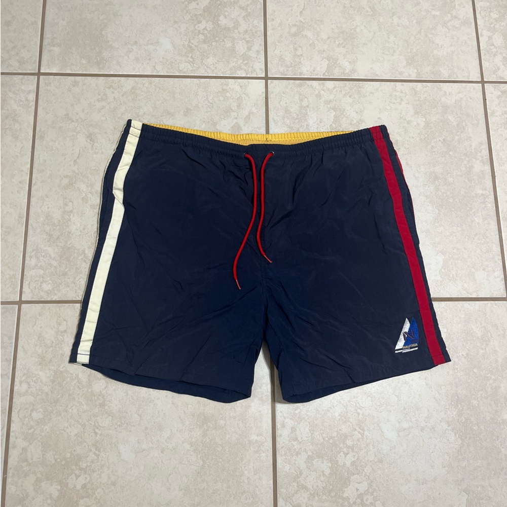 Nautica Navy Sail Boat Swim Trunks!